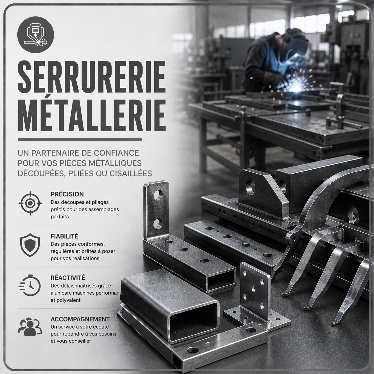 Sous traitance serrurerie decoupe laser metallier pliage acier serrurerie fournisseur metallerie pieces acier sur plan